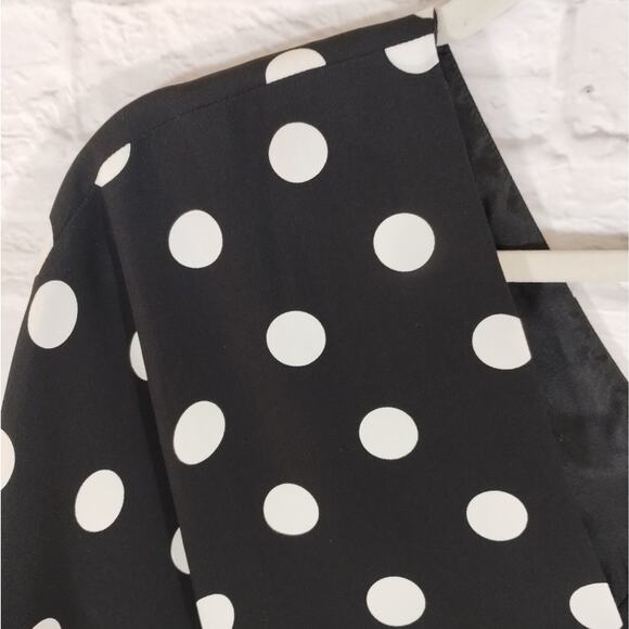 AO Michelle Mason Black White Polk Dot High Maxi Dress NWT Size 0 Asymmetrical - Picture 8 of 14